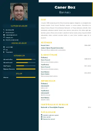 Bankacı CV Örnekleri cv indir